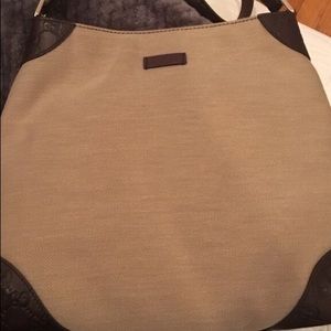 Beige and dark brown Gucci bag